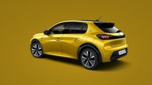 Paugeot e208 dzeltens