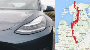 Tesla Model 3 Baltijas ceļš
