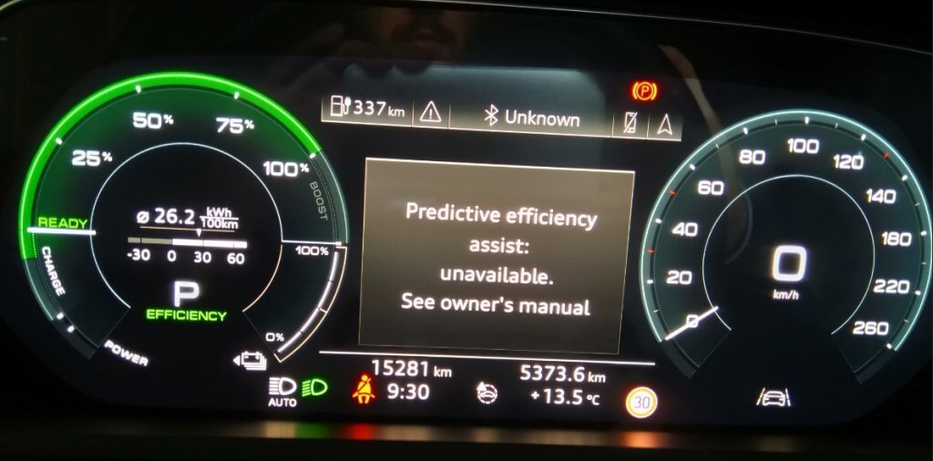 Audi e-tron 55 navigācija