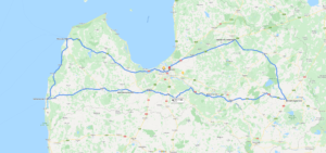 1000 km karte