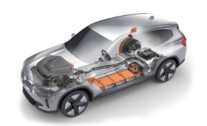 BMW iX3 elektriskās piedziņas skats