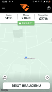 Fiqsy elektroauto koplietošanas aplikācija