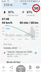 Ekrānuzņēmums no ABRP aplikācijas