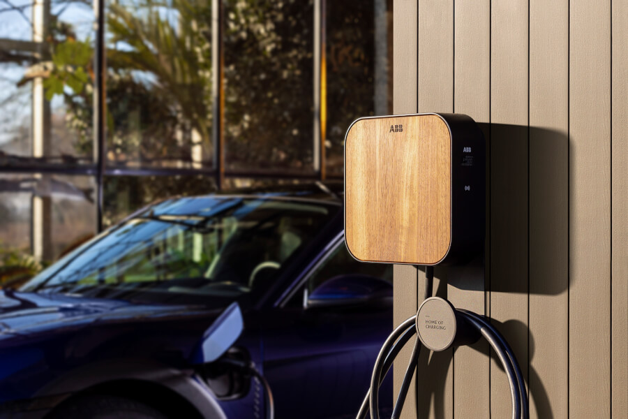 ABB’s new electric car charging station will charge from the sun