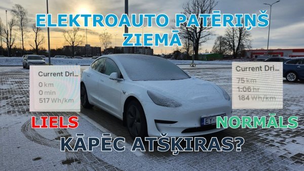 Elektroauto Patēriņš Ziemā