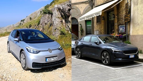 Rental cars in Greece and Italy - Volkswagen ID.3 and Polestar 2 (1)