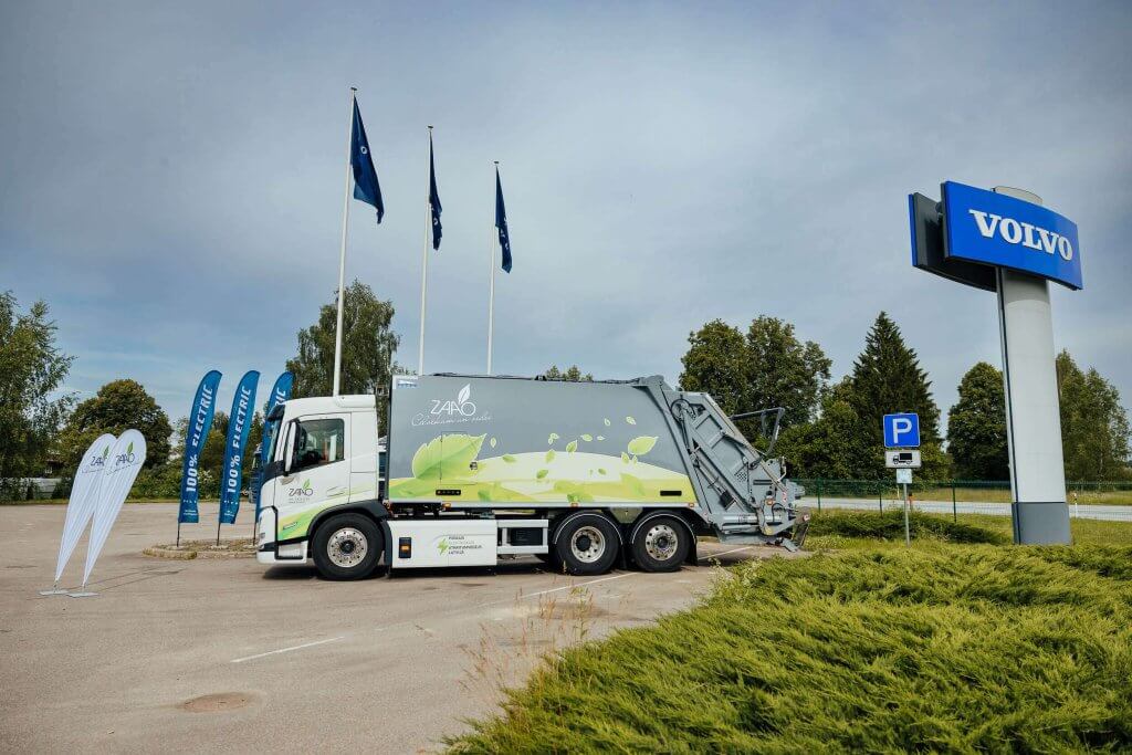 SIA “ZAAO” first electric garbage collector truck - VOLVO FM Electric