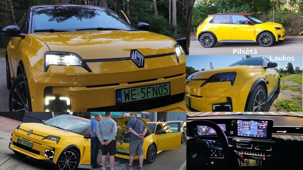 Renault 5 collage of 5 pictures