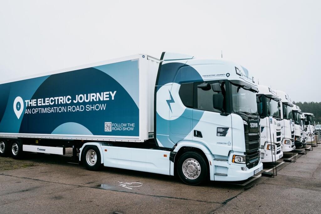 Scania electric truck Eurotour in Latvia