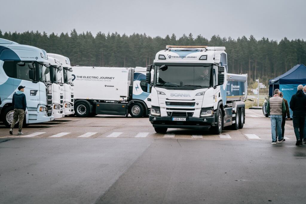 Scania electric truck Eorutour in Latvia