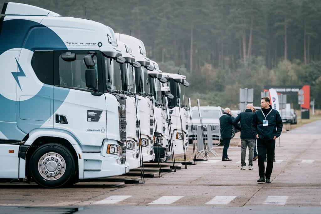 Scania electric trucks Eurotour in Latvia