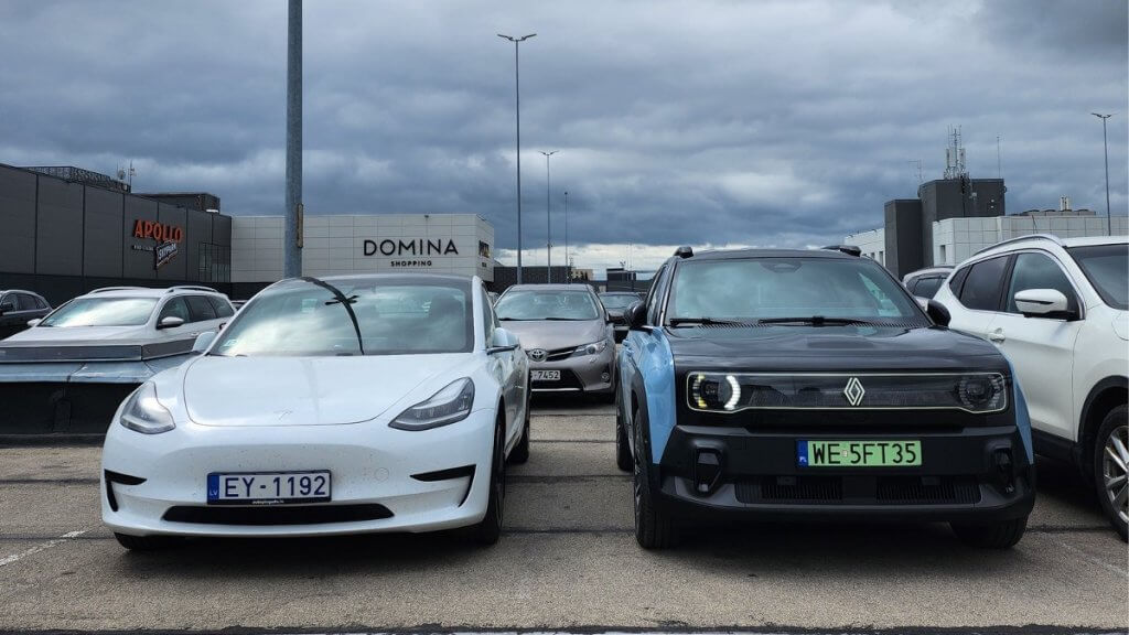 Tesla Model 3 and Renault 4