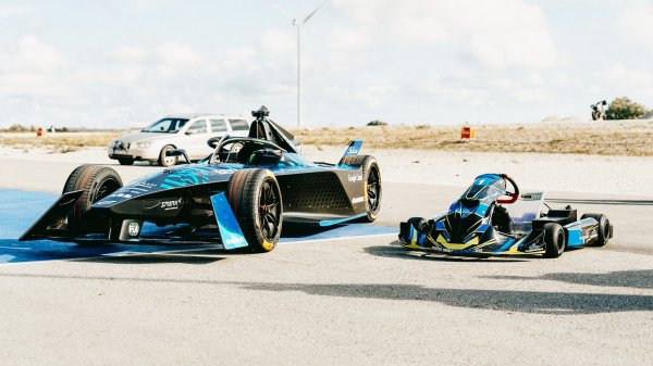 Formula E and BlueShockRace kart