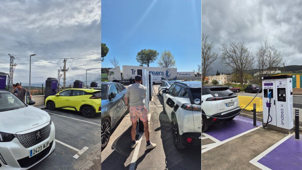 Charging at Enel Endesa Tesla Supercharger
