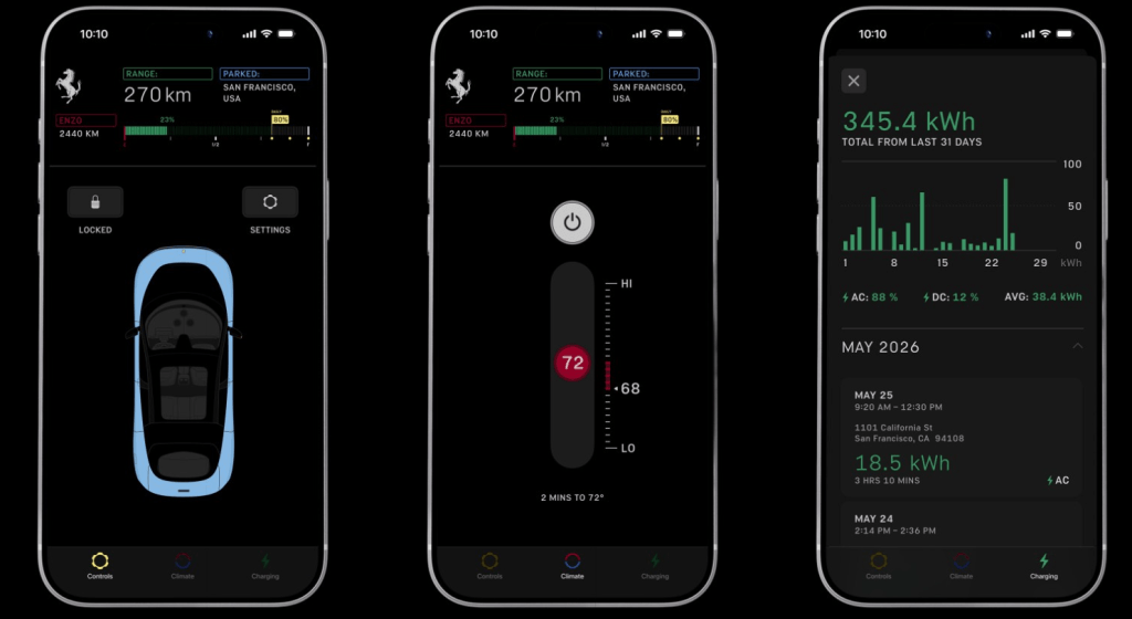 Ferrari Luce app