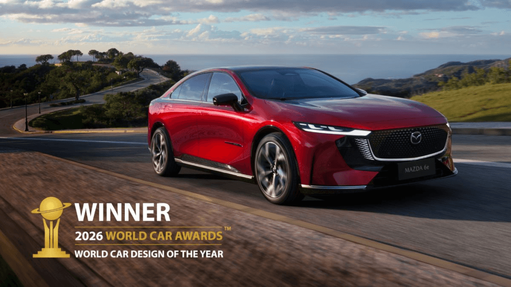 Mazda 6e 2026. gada pasaules labākais automobiļu dizains